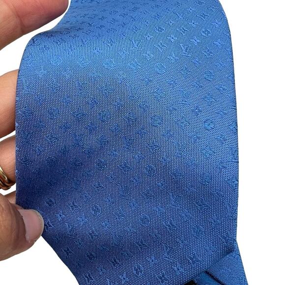 LOUIS VUITTON Monogram Tie Damier Stripe Silk Bundle of 2 NWOT - Picture 3 of 9